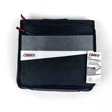 Case-It 2 Inch 3 D-Ring Zipper Binder with Padded Laptop Case Workstation Black