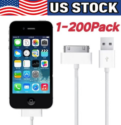 30 Pin USB Data Sync Cable Charger for Lot iPhone 4 4G 4S iPod Nano iPad 1/2/3 - $213.49