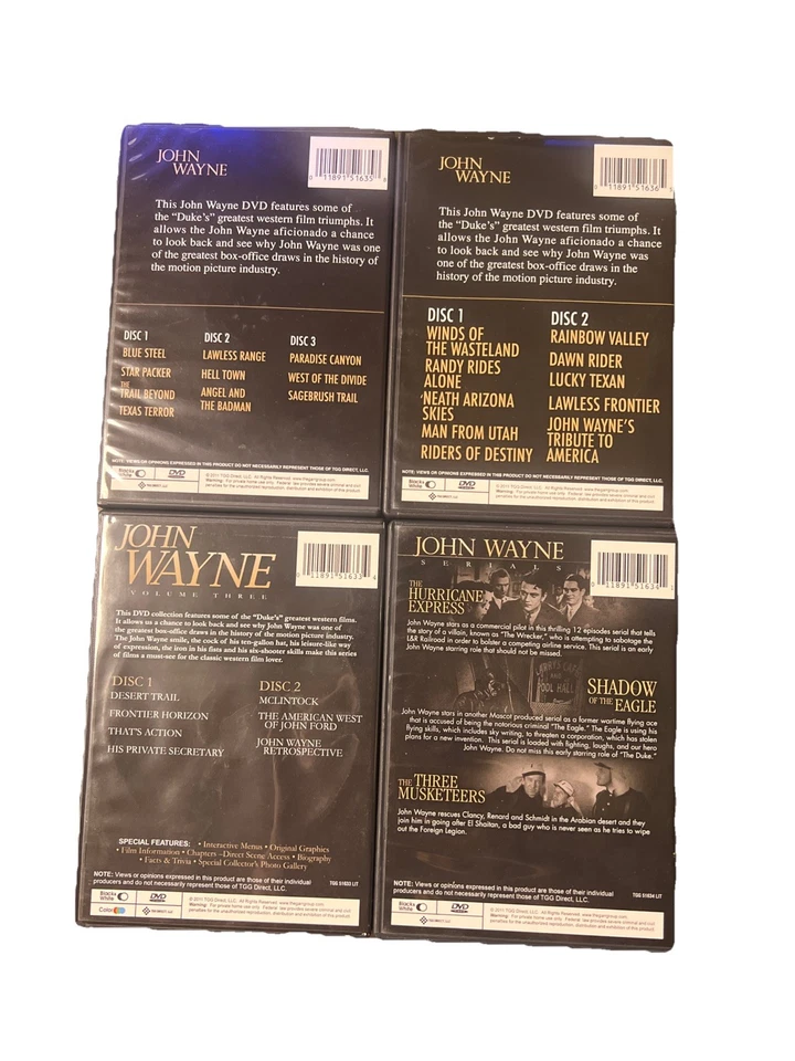 John Wayne DVD Collection Vol 1, 2, 3 & Serials Classic Western Movies Set - Image 2 of 3