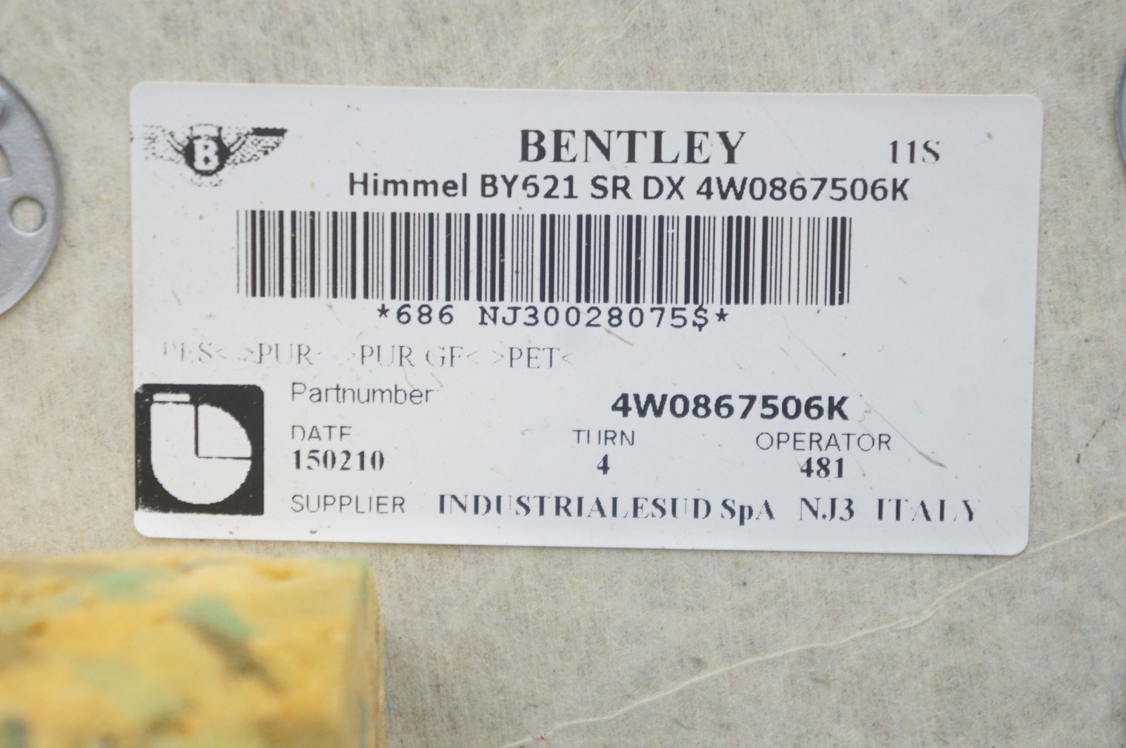 Roof Ceiling Headliner Trim Set 4W0867506K Bentley Continental Flying Spur 2015