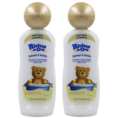 Ricitos de Oro Baby Shampoo and Body Wash, Formula with Oats and Vanilla, Hyp...