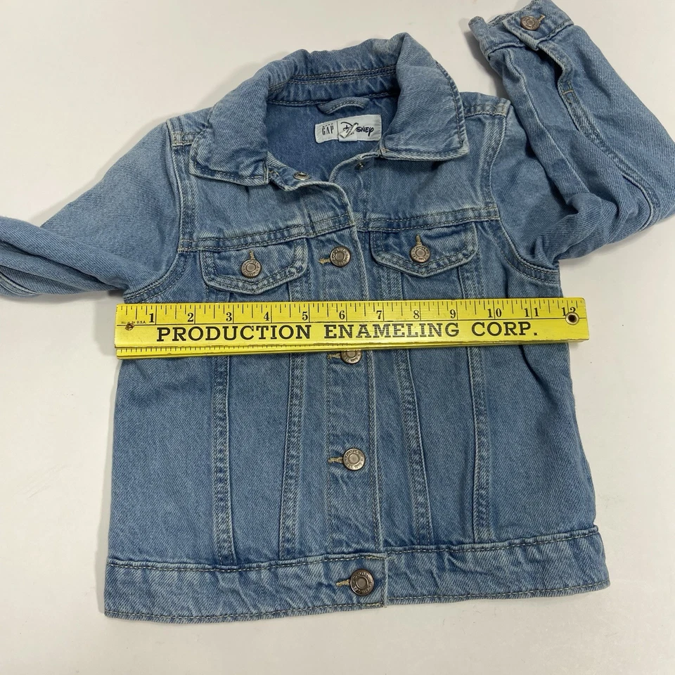 Chaqueta vaquera bordada Gap Disney Minnie Mouse talla 5 100 % algodón Foto 4 de 4