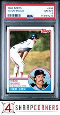 1983 TOPPS #498 WADE BOGGS RC RED SOX HOF PSA 8