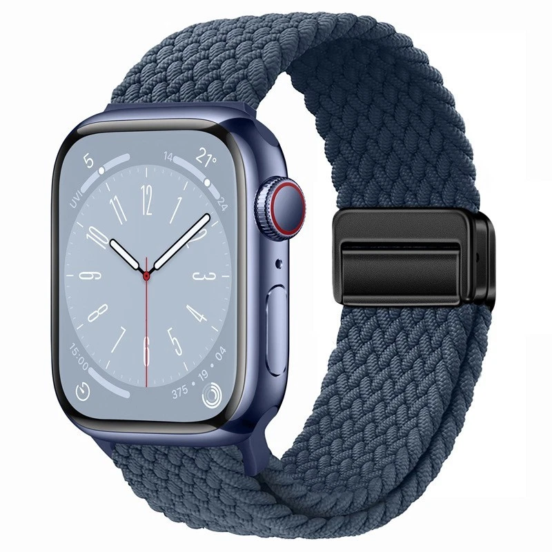 Navy Braided Nylon Apple Watch Band