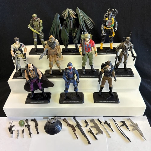 GI Joe 25th Anniversary Figure Lot of 10 Incomplete Extra Weapons Accessories