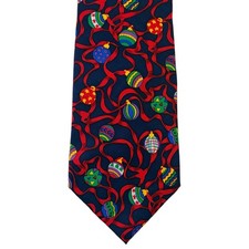 Alynn Tie Mens Christmas Ornaments Ribbons 100% Silk Holiday Made in USA