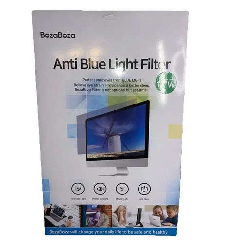 BozaBoza Anti Blue Light Screens Filter [Anti-Glare] [Anti-Scratch] 17” Wide NEW