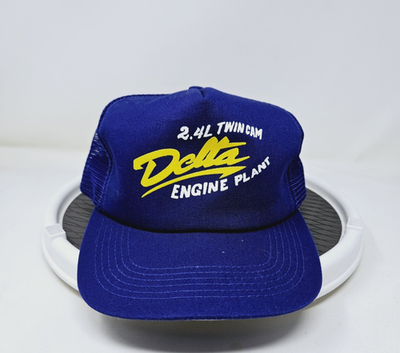 #ad Vintage K Products 80s Mesh Trucker Hat 2.4 L Ywin Cam Delta Engine Plant Rare $16.99