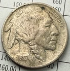 1913 Type 2 Buffalo Nickel 5c- AU+ Details- Nice Hole Filler  US Type Coin