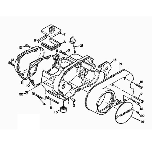 Visserie moteur YAMAHA YG5 kit vis inox PHILLIPS complet 1968-1969