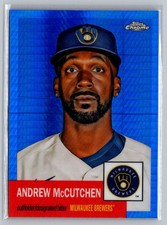 2022 Topps Chrome Platinum  #419 Andrew McCutchen Blue Prism Refractor