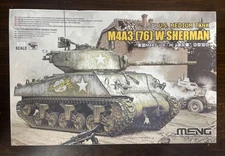 M4A3(76)W Sherman US Medium Tank  1/35 Scale MENG Unassembled Plastic Kit#TS-043