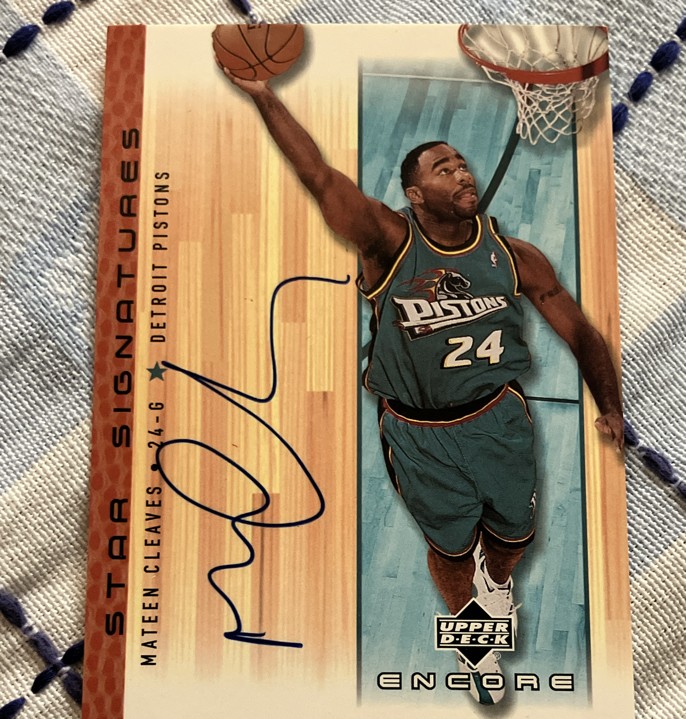 2000-01 Upper Deck Encore - Star Signatures Mateen Cleaves #MC (AU, RC)