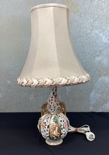 1950s Italian Ceramic Capodimonte Lamp