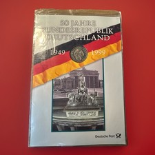 Germany 50 Jahre Deutsche Mark And Post Stamp 1949-1999 50 Years. Rare OGP