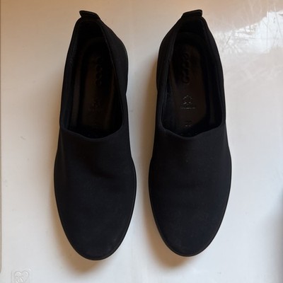 Ecco Shoes Black Slip On Loafer Walking Shoes Women s Size 39