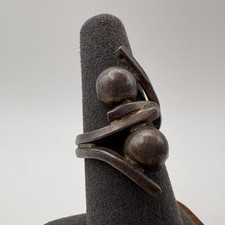 Vintage Mexico Sterling Silver 925 Wrap Ring Size 6.25 Modernist Abstract