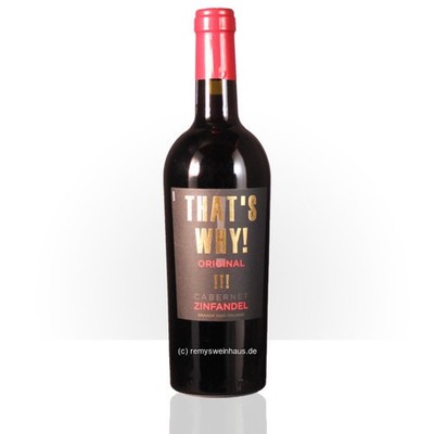(1L=EUR18.00) Cazzano di Tramiga 2019 THAT´S WHY Cabernet Zinfandel IGT 0.75  Li