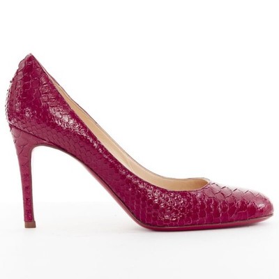 靴 Christian Louboutin Miss Gena CHRISTIAN LOUBOUTIN Miss Gena 85 red glossy leather round
