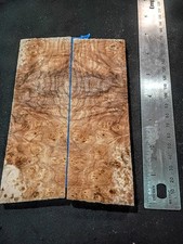 Maple Burl Knife Scale Set   6.5  x 2  x 5/16    Stabilizing Grade   Figured