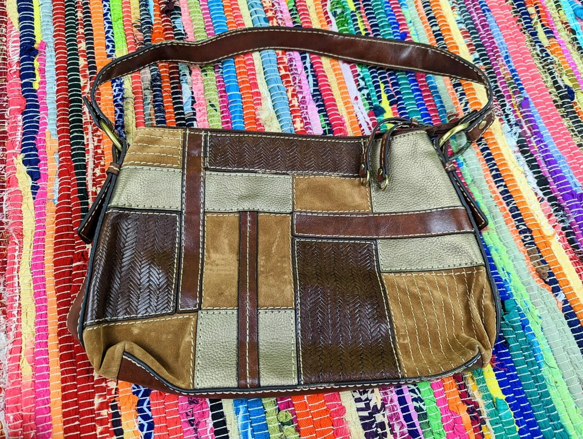 Fossil Multicolor Striped Coated Canvas Leather Mini Crossbody Bag | eBay