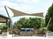 Muddy water Rectangular Waterproof Sun Shade Sail Canopy Cover Yard Deck Garden