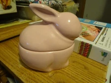 Harry and David Bunny Rabbit Bunny Candy Dish Easter Spring Pink