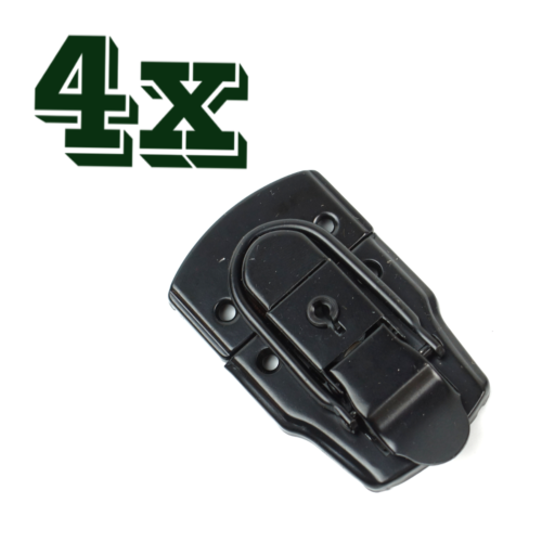 4x Drawbolt Closure Latch for Guitar Case or luggage with Lock ,Black 45x72mm - Picture 1 of 7