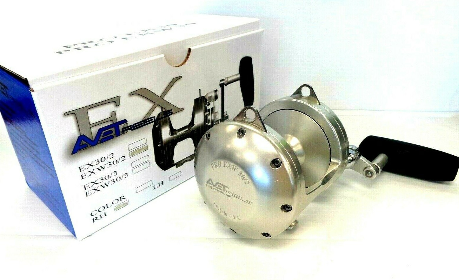 Avet EXW30/2 Two-Speed Lever Drag Reel EXW 30/2 - SILVER - R
