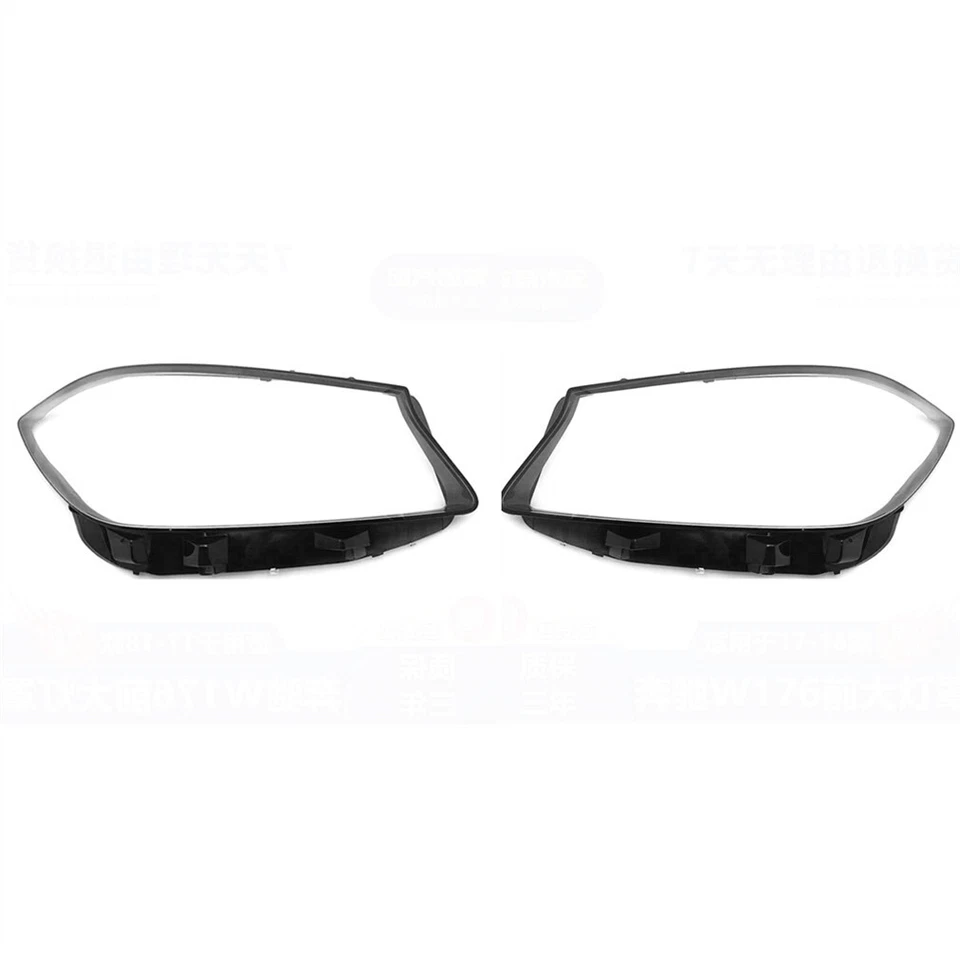 Par de cubiertas de faros para Mercedes Benz Clase A W176 A180 A200 A260 A45 AMG 17-18 Foto 2 de 4