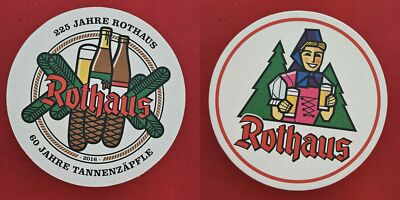 Rothaus 60 Jahre Tannenzäpfle Brauerei Bierdeckel Coaster Beermat