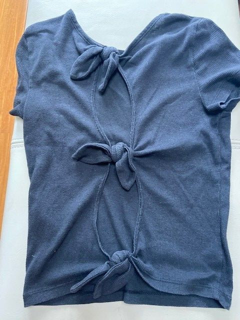 girl Hollister black cotton top tee tank shirt size S open back party summer 