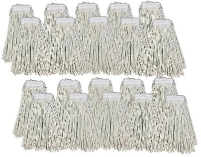 THE DUSTPAN AND BRUSH STORE Kentucky Mop Head 16oz Replacement Commercial Cotton Heavy Duty Large 20 Pack