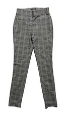 Tommy Hilfiger Women s Skinny Fit Pants Gray Plaid Size 4 Formal Office Workwear