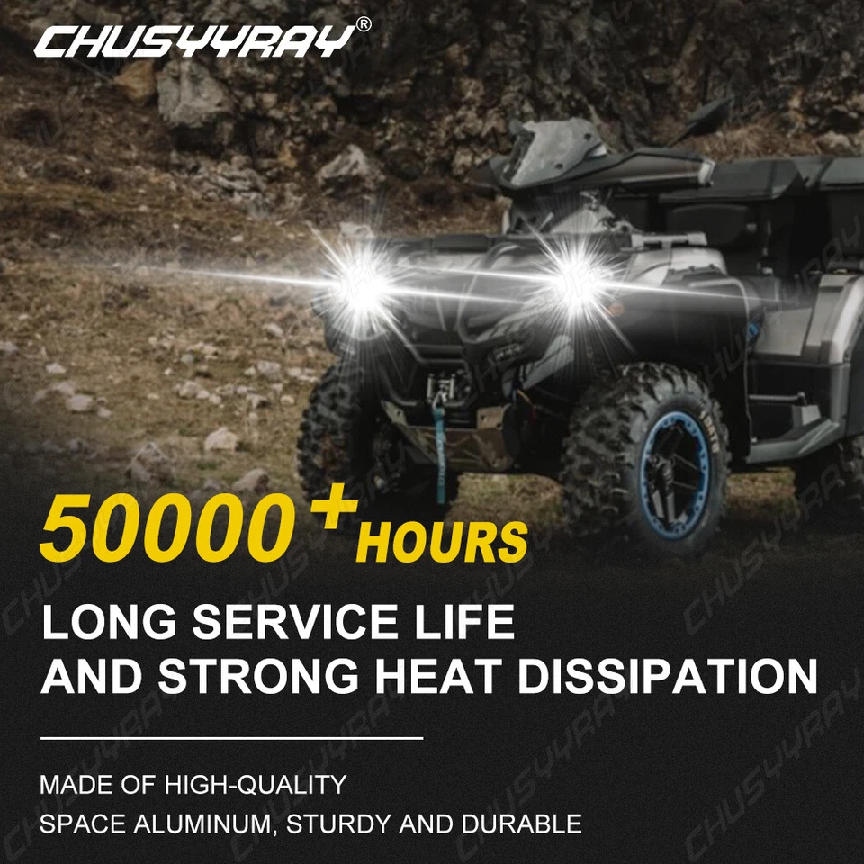 LED Bulbs For 2001-2010 Polaris Sportsman 500 600 700 800 Low Beam Headlight - Image 2 of 4