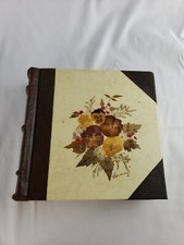 Pressed Flower Photo Album Scrapbook Journal Bookbound 9x9"