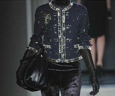 Moschino Embellished Wool-blend Cropped Jacket Sz 40 = Us 4 - Nwot