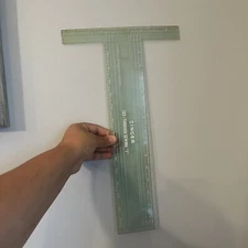 Singer See Through Sewing T Ruler A1610 Vintage  Made In USA E1