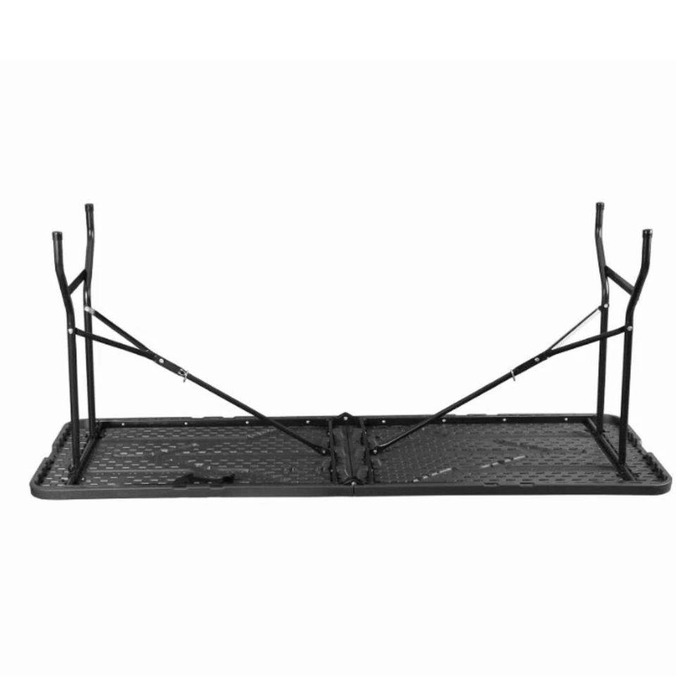 6FT Table plastic folding portable picnic camping indoor outdoor fold-in-half - Image 2 of 4