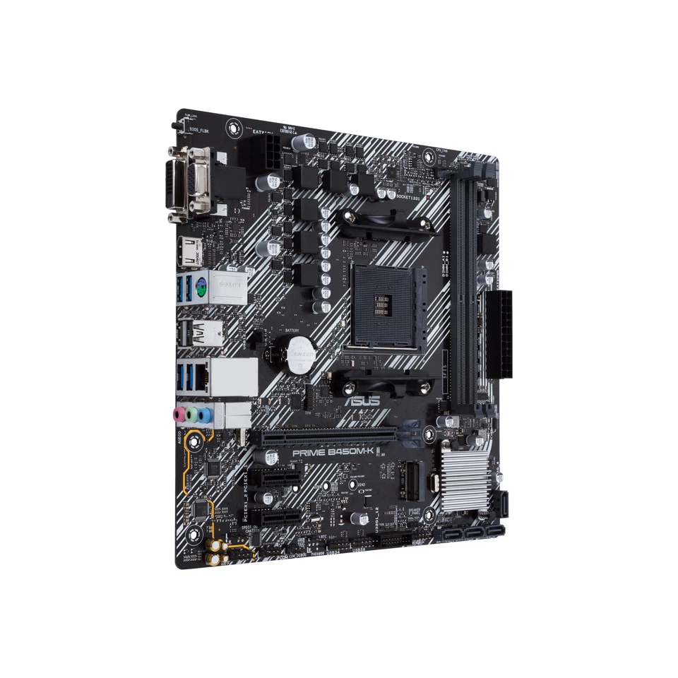 ASUS Placa base Prime B450M-K II AMD B450 Socket AM4 Micro ATX DDR4-SDRAM - Imagen 2 de 4
