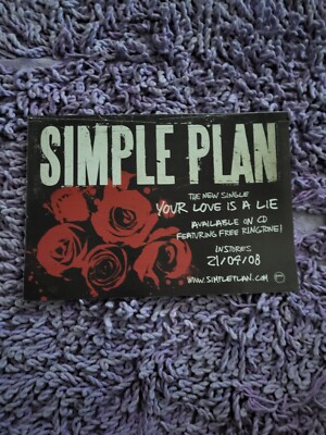 TPGM45 WERBUNG 5X8 EINFACHER PLAN: ''DEINE LIEBE IST EINE LÜGE'' SINGLE