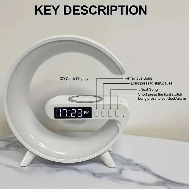 Smart Light Sound Machine And Wireless Charger and Bluetooth Speaker - Image 2 of 4