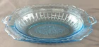 Vintage Anchor Hocking Glass Mayfair Blue 11" Oval Vegetable Serving Bowl Dish