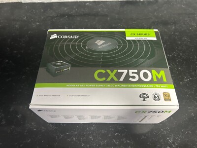 Corsair CX750M 750W 80 Plus Modular Power Supply -  Black (CP-9020061-NA)