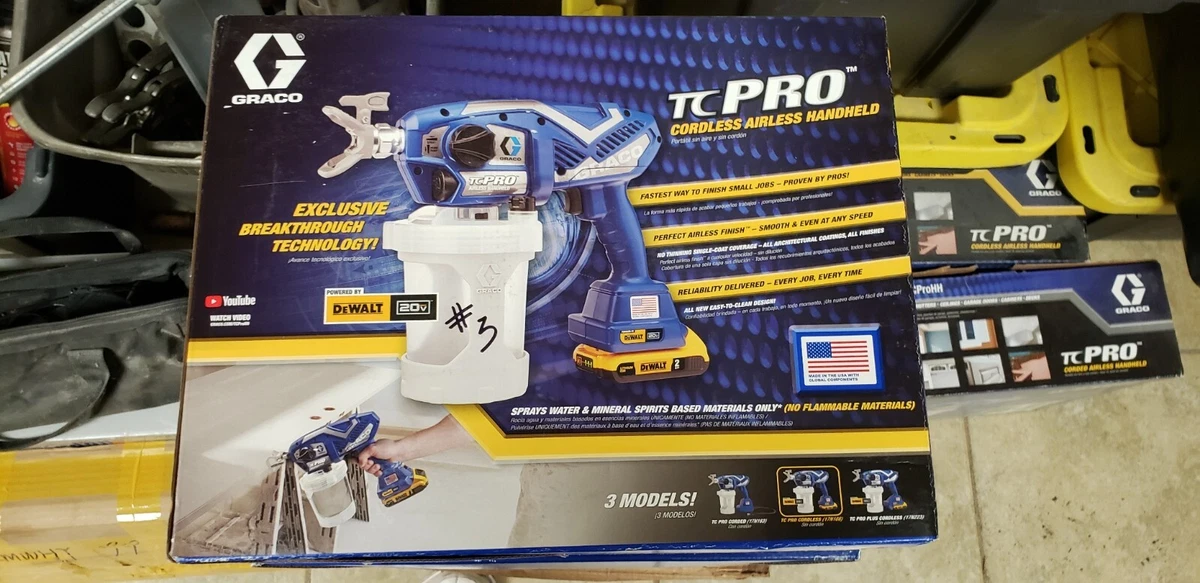 Graco tc pro cordless sale airless paint sprayer 17n166