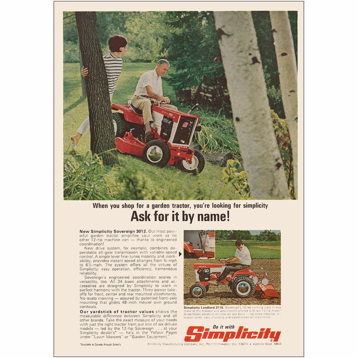 Simplicity Garden Tractor Implements Fasci Garden