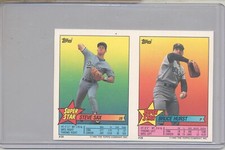 1989 Topps Stickerback Promo Panel Steve Sax/Bruce Hurst Super RARE!