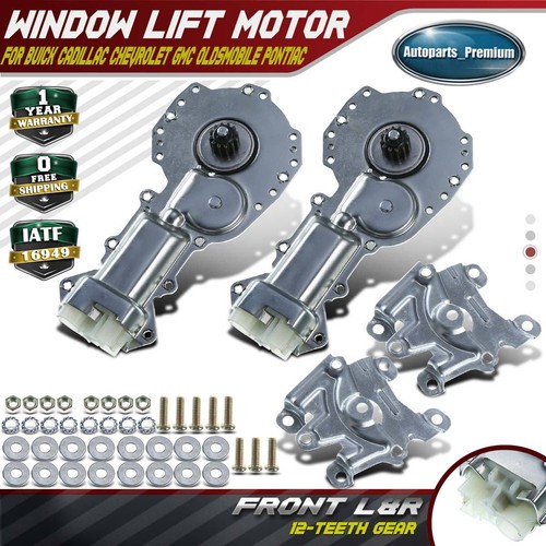 4x Window Motors With 12-Tooth Gear For Chevy/GMC/Buick/Cadillac (1985-2005) – Front & Rear