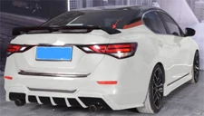 Glossy Black Double Layer Rear Trunk Spoiler Wing For 2020-2024 Nissan Sentra