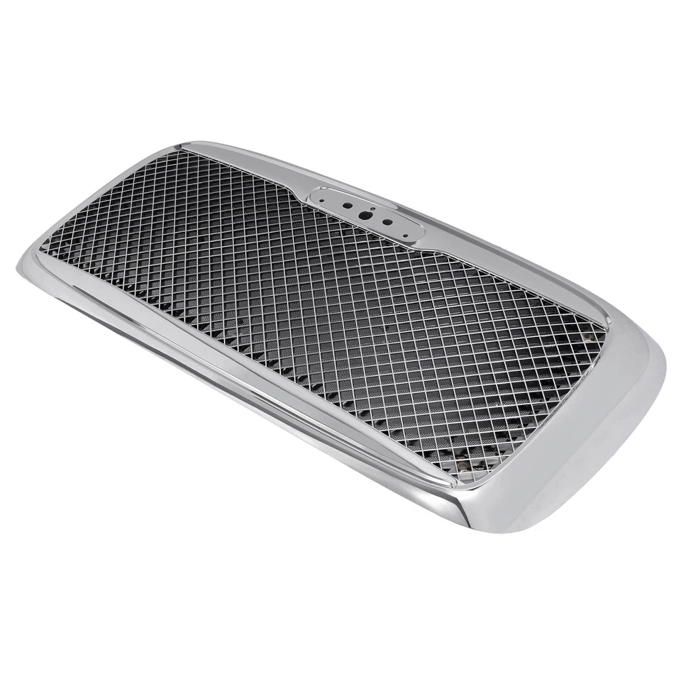 Fits 00-12 Freightliner Columbia Front Grille W/BUG Screen Chrome Mesh Style Foto 4 de 4